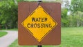 Water Crossing Sign Royalty Free Stock Photo