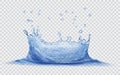 Water crown with drops. Splash of water Royalty Free Stock Photo