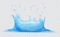 Water crown with drops. Splash of water