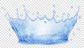 Water crown. Splash of water. Transparency only in vector file