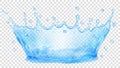 Water crown. Splash of water. Transparency only in vector file Royalty Free Stock Photo