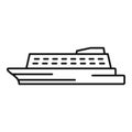 Water cruise icon, outline style