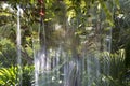 Water curtain in Dallas Arboretum Royalty Free Stock Photo