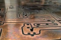 Water cutting with an abrasive of copper electric busbars