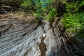 Water Cutting Through Shale Rock