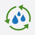 Water cycle icon. Royalty Free Stock Photo