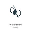 Water cycle vector icon on white background. Flat vector water cycle icon symbol sign from modern ecology collection for mobile Royalty Free Stock Photo