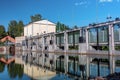 Water dam at a hydro electric power plant in Sweden Royalty Free Stock Photo