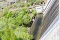 Water dam in mountain valley in Portugal