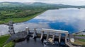 Water dam in O`Brien`s Bridge Royalty Free Stock Photo