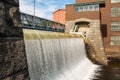 Water dam of an old cotton factory in Tampere industrial city of Finland Royalty Free Stock Photo