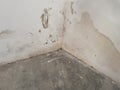 Water damage on the wall in the room Royalty Free Stock Photo