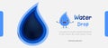 Water day cover Mockup illustration Royalty Free Stock Photo
