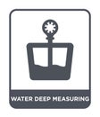 water deep measuring icon in trendy design style. water deep measuring icon isolated on white background. water deep measuring