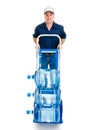 Water Delivery on Hand Truck Royalty Free Stock Photo