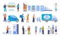 Water Delivery Icons Collection