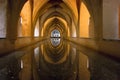 Water deposit in Alcazar of Seville at day , Seville , Spain Royalty Free Stock Photo