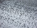 Water dew droplets on silver metallic paint background Royalty Free Stock Photo