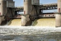 Water discharge at the dam Royalty Free Stock Photo