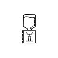water dispenser dusk icon. Element of drinks and beverages icon for mobile concept and web apps. Thin line water dispenser icon