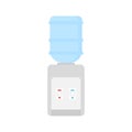 Water dispenser flat design vector illustration. Desktop water cooler vector illustration in flat style. Icon office water machine