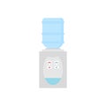 Water dispenser flat design vector illustration. Desktop water cooler vector illustration in flat style. Icon office water machine