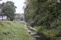 .water ditch at the edge of the forest Royalty Free Stock Photo