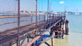 Water dock and blue sky