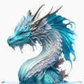 Water Dragon: Majestic Dragon Clipart: Mythical Power in Art