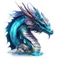 Water Dragon: Majestic Dragon Clipart: Mythical Power in Art