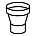 Water drain icon, outline style