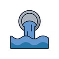 Water drain industry isolated icon