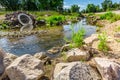 Water draining pipe preventing from overflooding farm and urbanization land