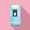 Water drinking machine icon flat vector. Push design