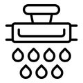 Water drip pipe icon outline vector. Irrigation system