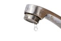 Water Dripping from Old Faucet Royalty Free Stock Photo