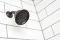 Water dripping from shower head Royalty Free Stock Photo