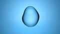 Water drop background. Blue liquid drop of pure water on an empty background. Royalty Free Stock Photo