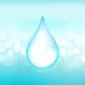 Water drop on boken lights background Royalty Free Stock Photo
