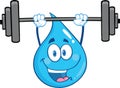 Water Drop Character Lifting Weights