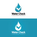 water drop check logo vector icon illustration Royalty Free Stock Photo