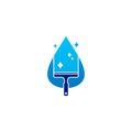 Water Drop Clean logo vector template, Creative Clean logo design concepts Royalty Free Stock Photo