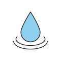 Water drop color icon