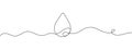 Water drop Continuous line icon. Continuous line drawing of drop. Water drop linear icon.