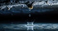 Captivating Water Drop - A Moment of Impact and Reflection Royalty Free Stock Photo