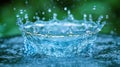 Water Drop Crown Splash Macro Photography Royalty Free Stock Photo
