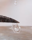 Water Drop Cut By Knife Royalty Free Stock Photo