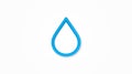 water drop 3d realistic line icon. vector illustration Royalty Free Stock Photo