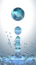 Water drop with earth Royalty Free Stock Photo