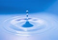 Water drop falling into water Royalty Free Stock Photo